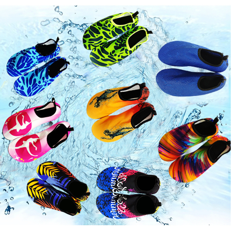 custom outdoor lightweight thicker soles anti-slip multifunction beach water walking sailing dive skin shoes for surfing fishing