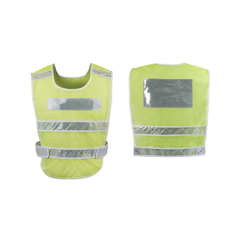 ce class 2 high visible mesh polyester construction security safety reflective vest workwear clothing with strips for road work