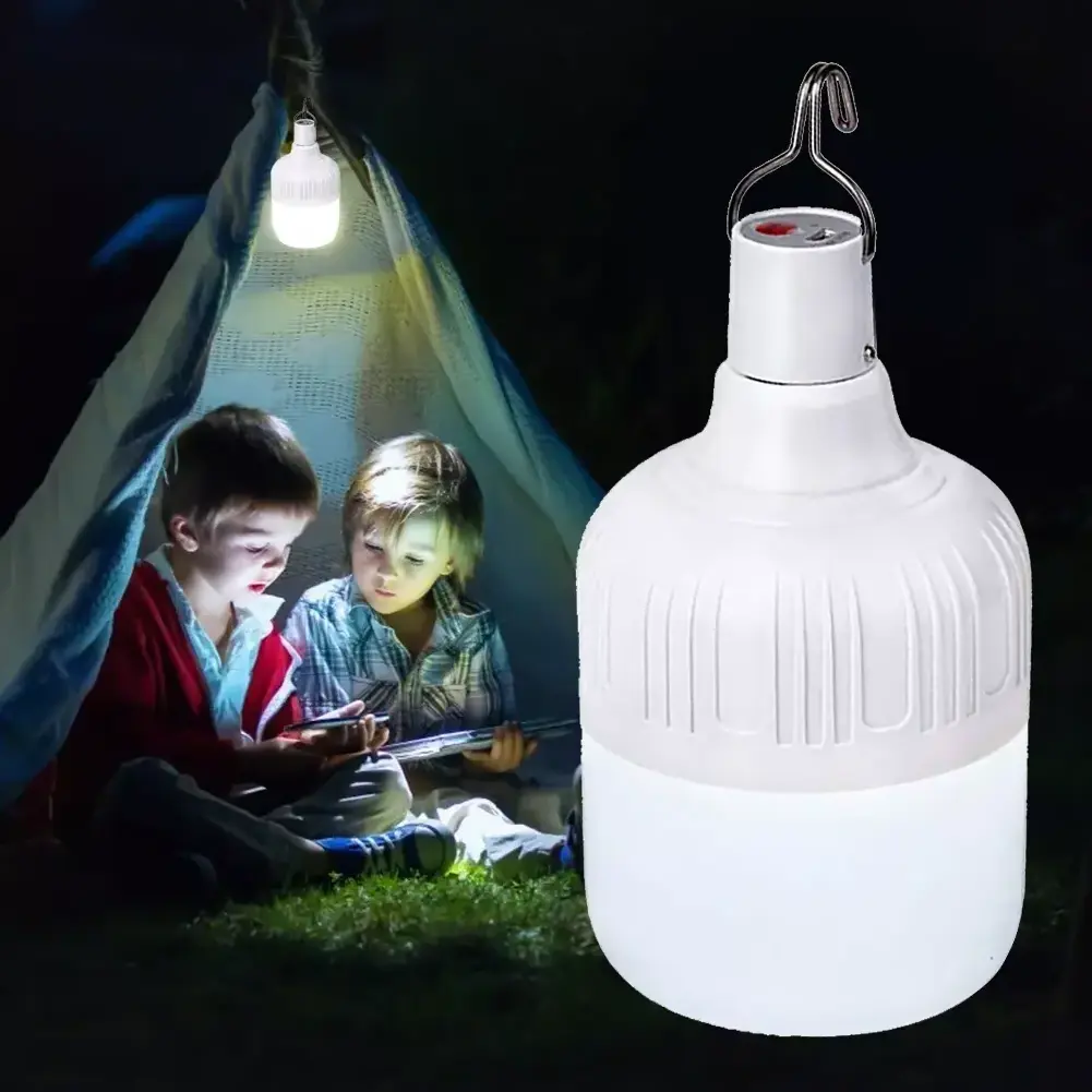 Portable LED Light Bulb 20W USB Rechargeable Camping Tent Emergency Night Lam