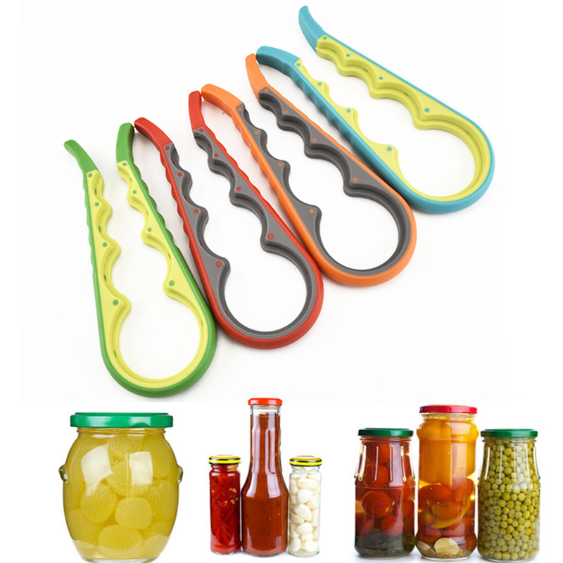 4 in 1 Multi Easy Clip Jar And Bottle Opener Kitchen Gadget For Opening Lids Bottle Top Screw Gripper Lid Remover Tool