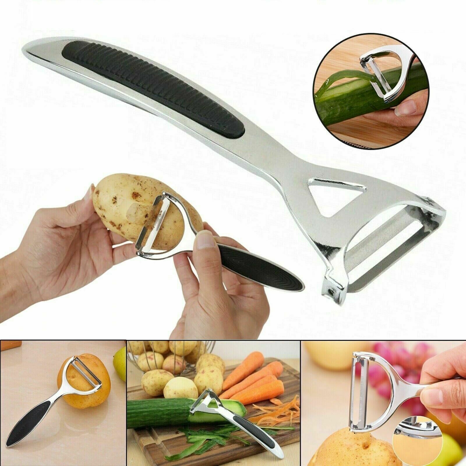 Stainless Heavy Duty Chrome Alloy Kitchen Potato Peeler For Carrot Fruit Vegetable Rapid Slicer Speed Rapid Tool Knife