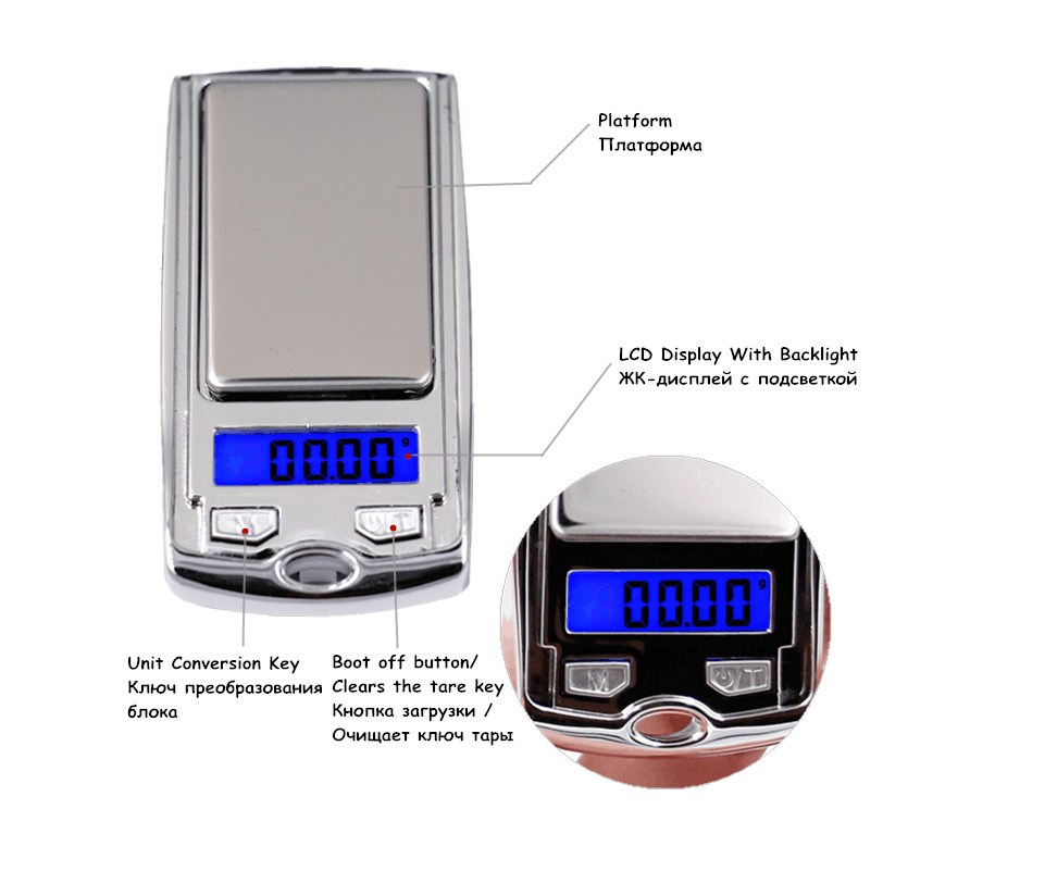 0.01g-200g Portable Mini  LCD Digital Pocket Scales Weight Car Key Scale Style