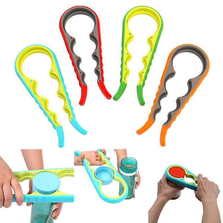 4 in 1 Multi Easy Clip Jar And Bottle Opener Kitchen Gadget For Opening Lids Bottle Top Screw Gripper Lid Remover Tool