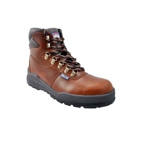 Industrial safety steel toe cow split leather basic model safety shoes work boots for unisex Brown Leather Safety Shoes