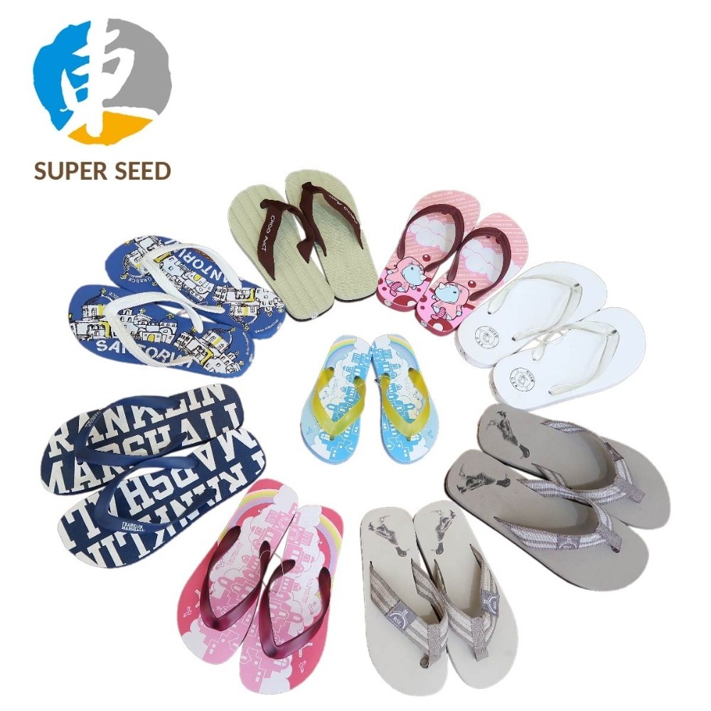 Fashionable printing rubber flip flop for 2023 Men summer rubber slippers