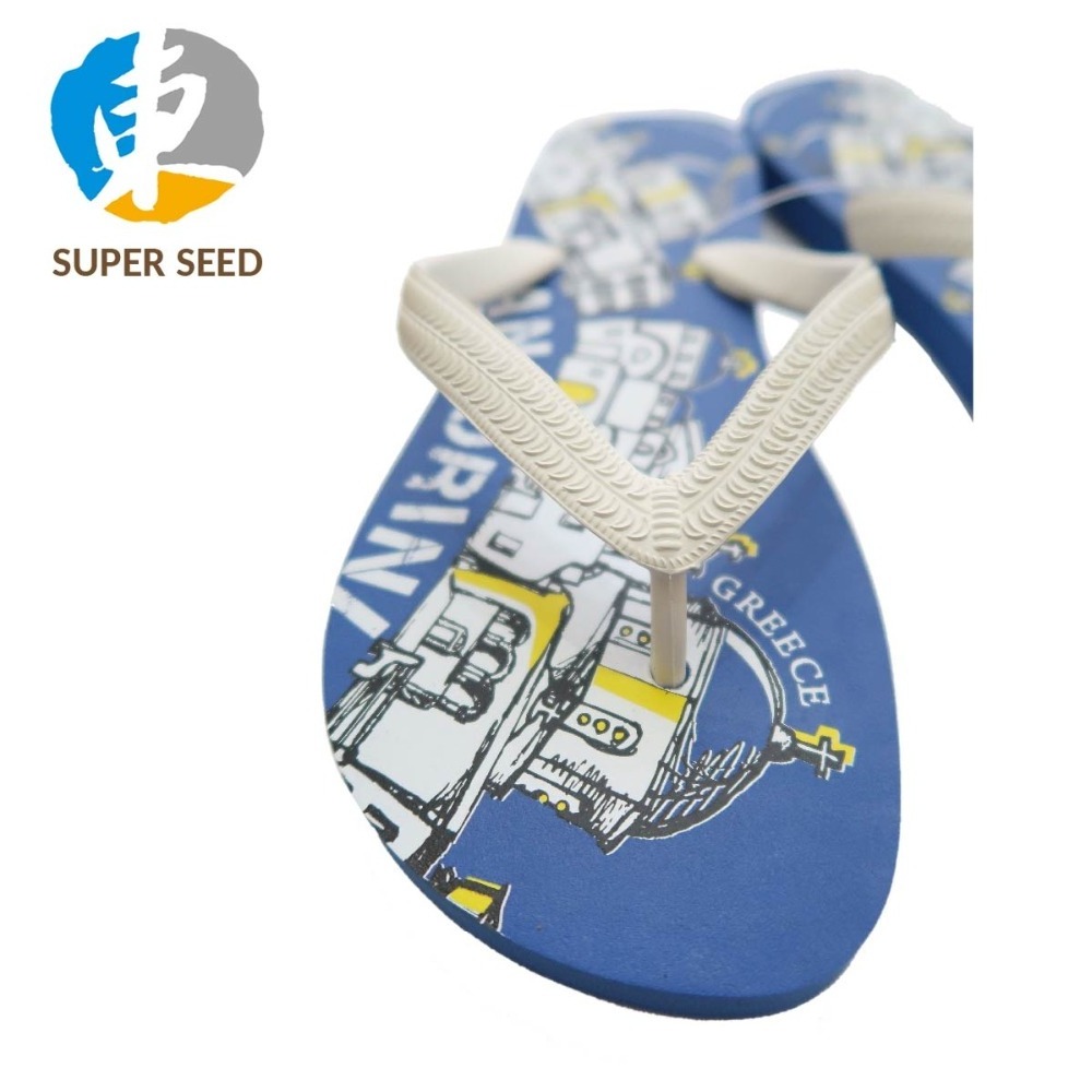 Fashionable printing rubber flip flop for 2023 Men summer rubber slippers