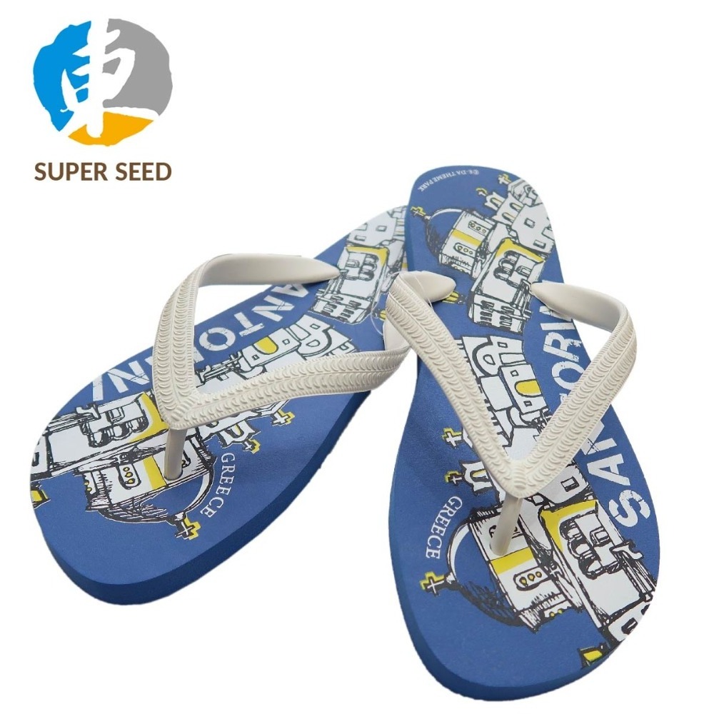 Fashionable printing rubber flip flop for 2023 Men summer rubber slippers