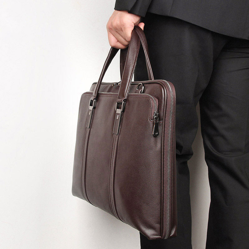 Personalized briefcase bag for men laptop sleeve mens bag genuine leather