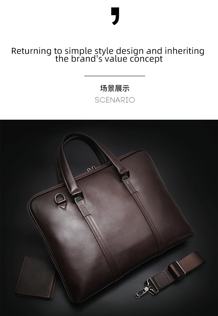 Personalized briefcase bag for men laptop sleeve mens bag genuine leather