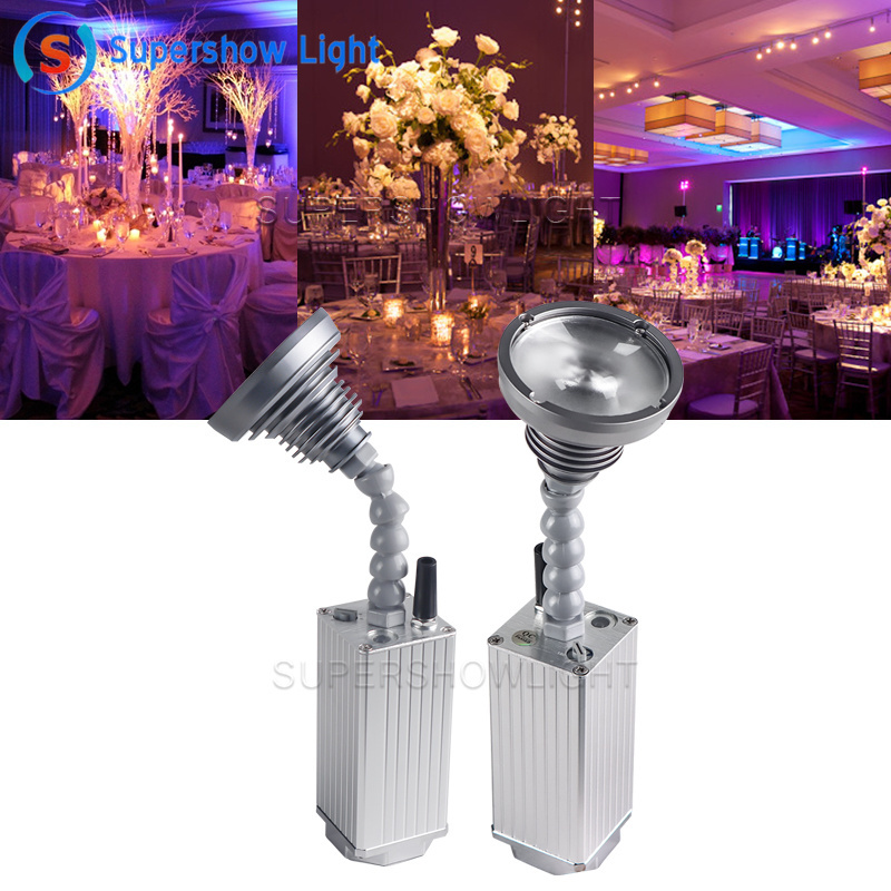 10W ZOOM Battery Powered LED Pinspot Light LED Flashlight For Wedding Party With IRC Remote Magnetic