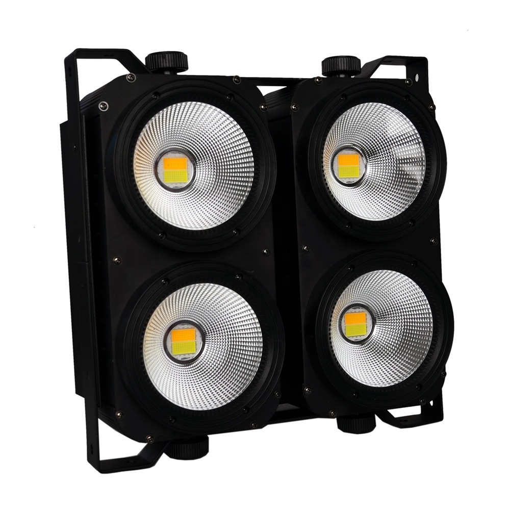 Supershow blinder light 4x100w 2in1 warm white cool white 4 eyes led cob blinder par light for party show theater