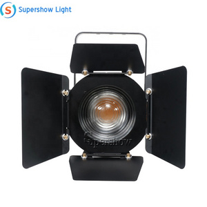 Supershow 100w 200w 300w spot lights warm white stage mini led fresnel light DMX auto zoom led cob par light for studio theater