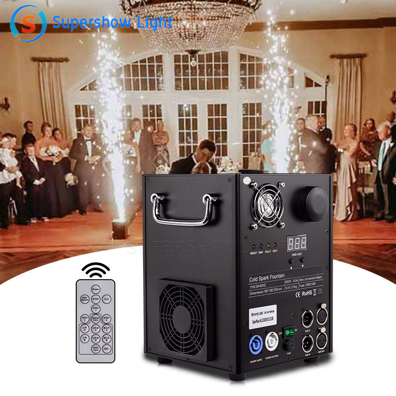 Hot selling sparkler ti powder firework dmx remote sparkers pyro fountain 650w cold fire machine for wedding DJs