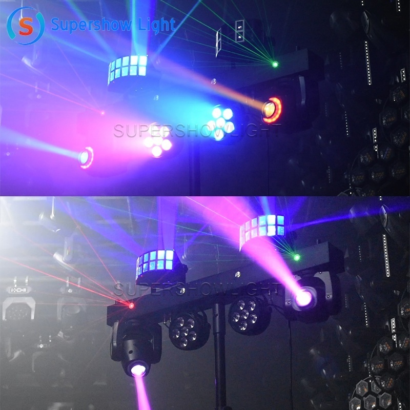 Supershow portable dj light set with stand dj equipment disco party gig bar lighting Move 2 white dj light gigbar