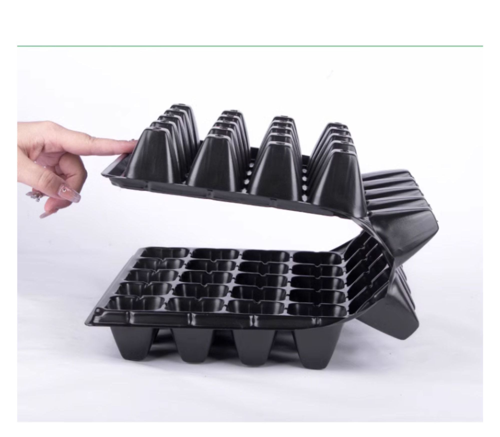 72 plant seed starting trays, suitable for nursery, germination, Wheatgrass, Succulent plant, light green, etc