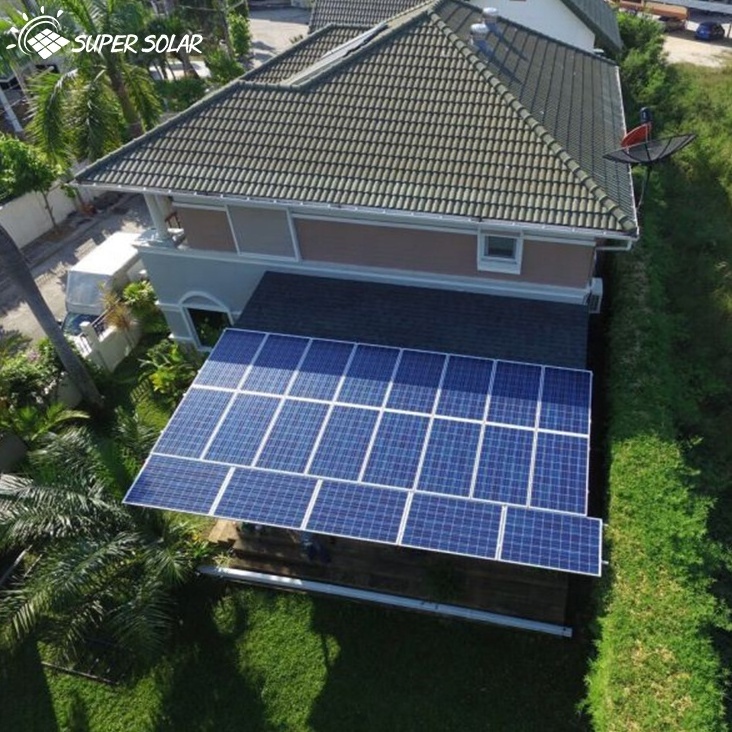 Super Solar 10KW 10000 watt Solar Photovoltaic Panel On Grid System 25Years Warranty