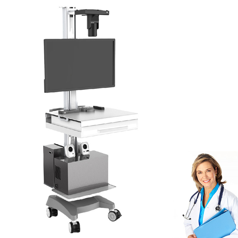 Medical used crash carts trolley infusion stand hospital telemedicine cabinet tablet cart nursing cart