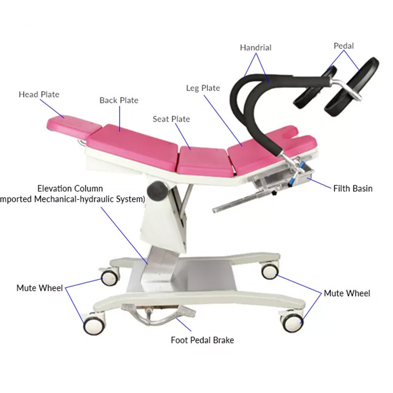 Ce Iso Advanced Hospital Equipment Bed Gynecological Examination Chairs With Stirrup