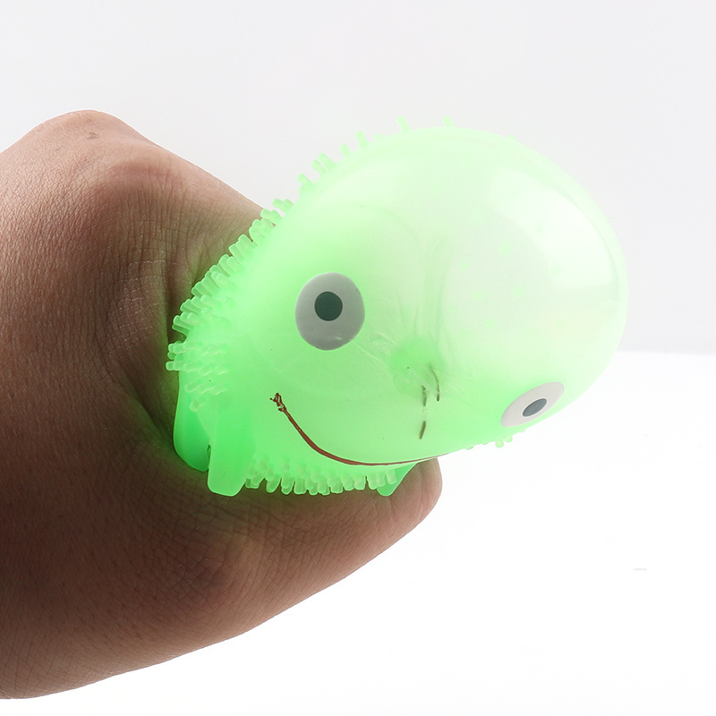 Light Up Puffer Worm Fidget Sensory Toy 3 Section Flashing Tactile Toy Bug