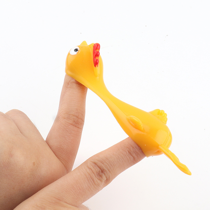 Fingers Stretchy Flying Rubber Chickens for Party Activity Christmas Children Slingshot Chicken