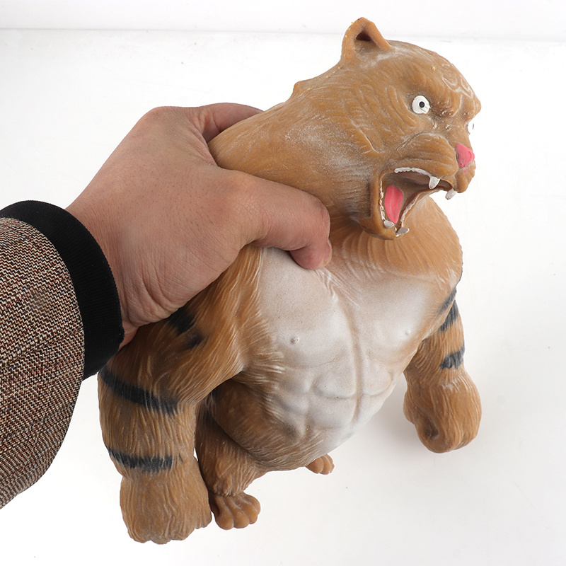 Large Twisting Pulling Bending Stretch Tiger Figure Sand Filled Great Animal Stretchy Doll Toy