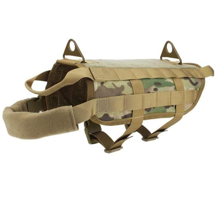 Heavy Duty Tactical Dog Harness Set XL 50 Durable Nylon K9 Vest Ribbons Padded Straps Adjustable Large Pets 1 Set/opp Bag Super