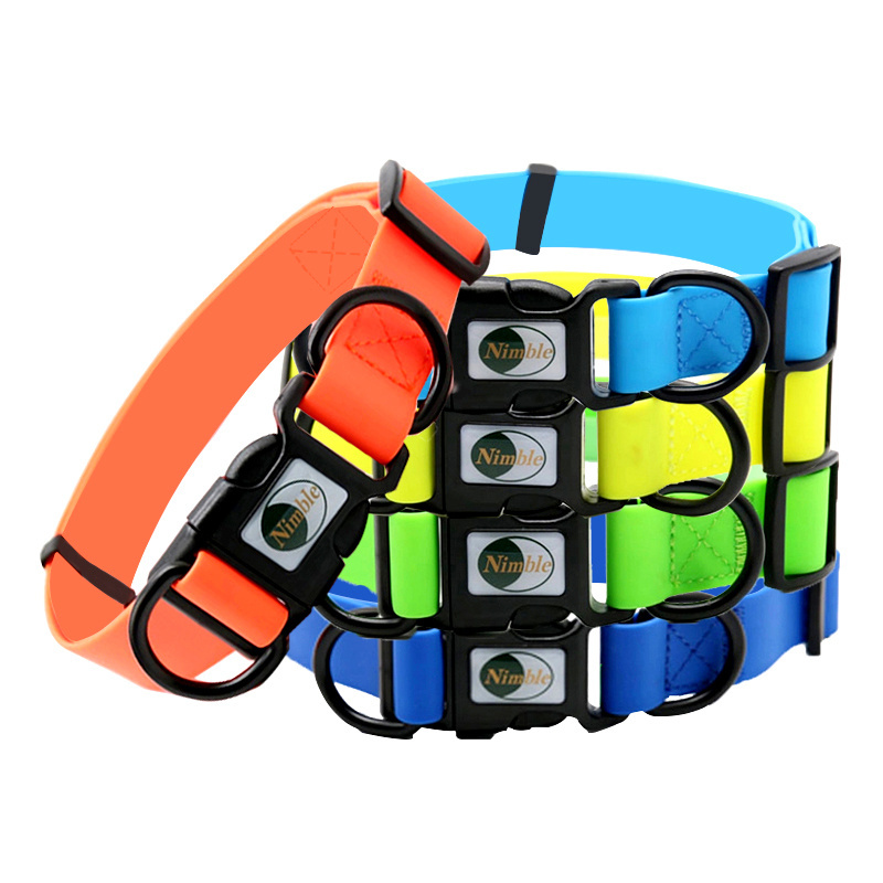 Waterproof Reflective Breakaway Western Style Dog Collar Necklace PVC Coated Nylon With Lights And Spikes For Pets