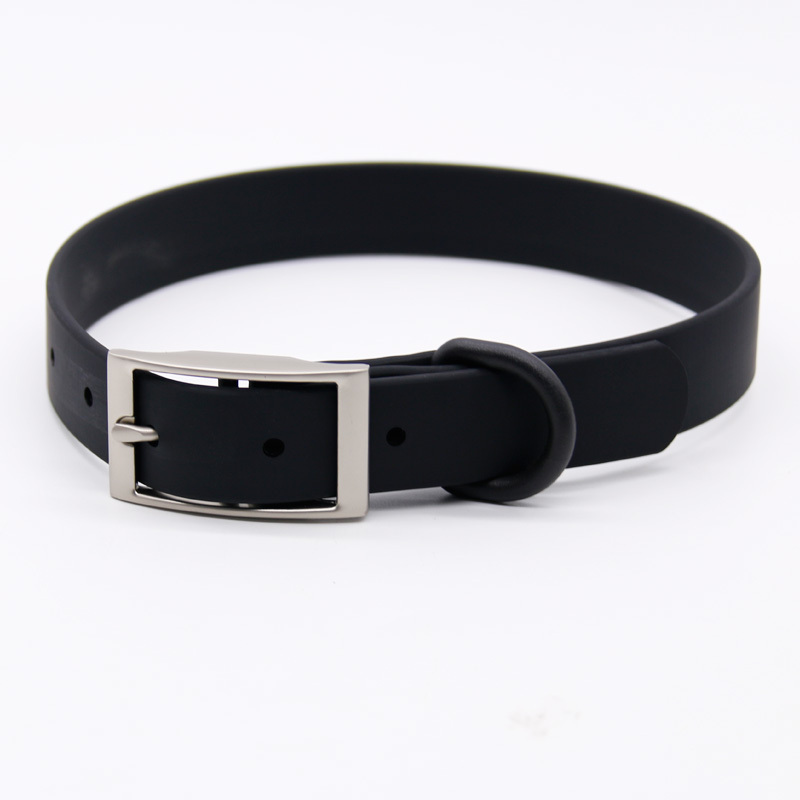 Wholesale Pet Supplies Cool Black PVC Coated Leather Dog Collar And Leash Set Nylon Material For Small Medium Large Dogs