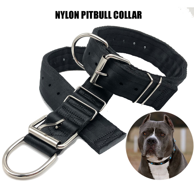 Custom 2'' Wide Heavy-Duty Nylon Dog Collar For Large Pitbull Cat Training Reflective And Breakaway Features Print Pattern