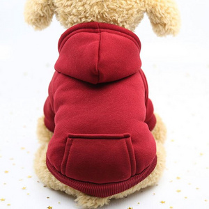 Dog Hoodie Sustainable Solid Pattern Clothes for Pets for Winter Spring Summer Wholesale Custom Multi-color Comfortable Fleece