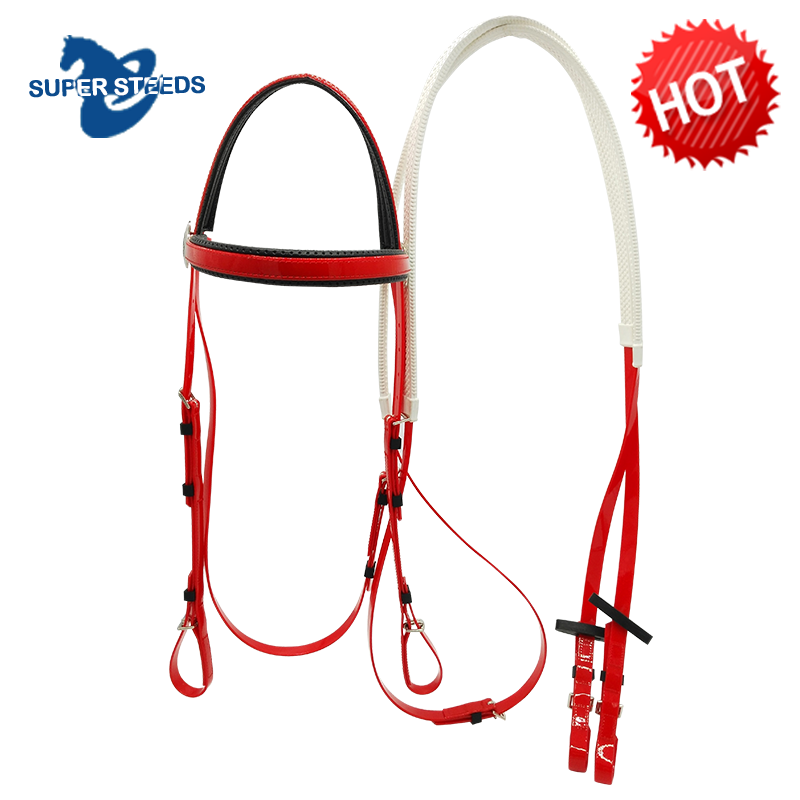 Equestrian Horse Racing Bridle Reins Equipment Various Styles Western Riding Gear Baby Blue PVC Nylon Material Hook Type Halter