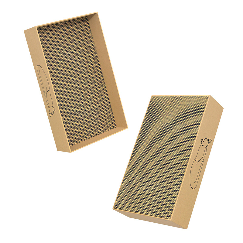 Sustainable Eco-Friendly Cat Carton Board with Wood and Sisal Grab Board for Cat Trees & Scratcher