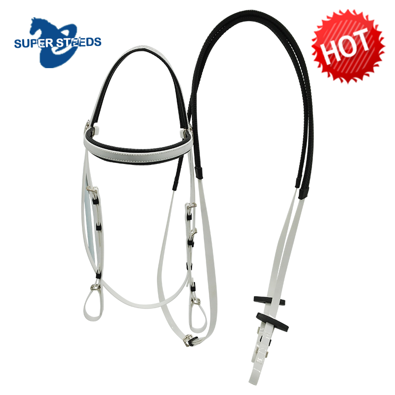 Equestrian Horse Racing Bridle Reins Equipment Various Styles Western Riding Gear Baby Blue PVC Nylon Material Hook Type Halter