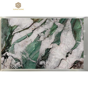 Luxury Stone Tiffany Green Quartzite Marble Slabs marble and tiles marble slab tile tv backsplash in livingroom