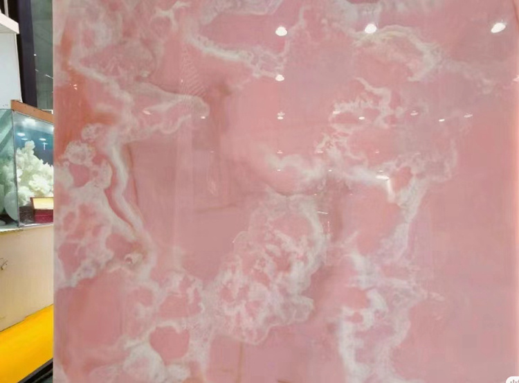 Manufacturer Luxury Stone Pink Onxy Marble Slabs Polished Surface For Home Decoration Walls And Floors Tiles