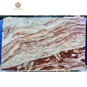 Monica red marble luxury stone furniture, dining table decoration, background wall and countertop