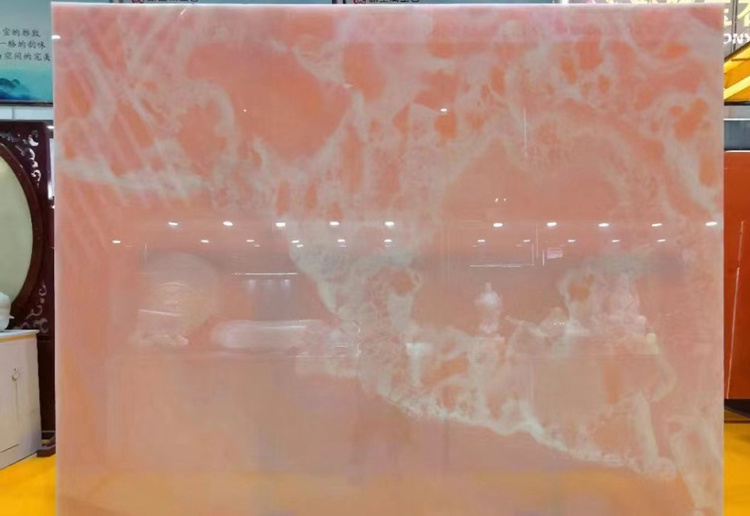 Manufacturer Luxury Stone Pink Onxy Marble Slabs Polished Surface For Home Decoration Walls And Floors Tiles