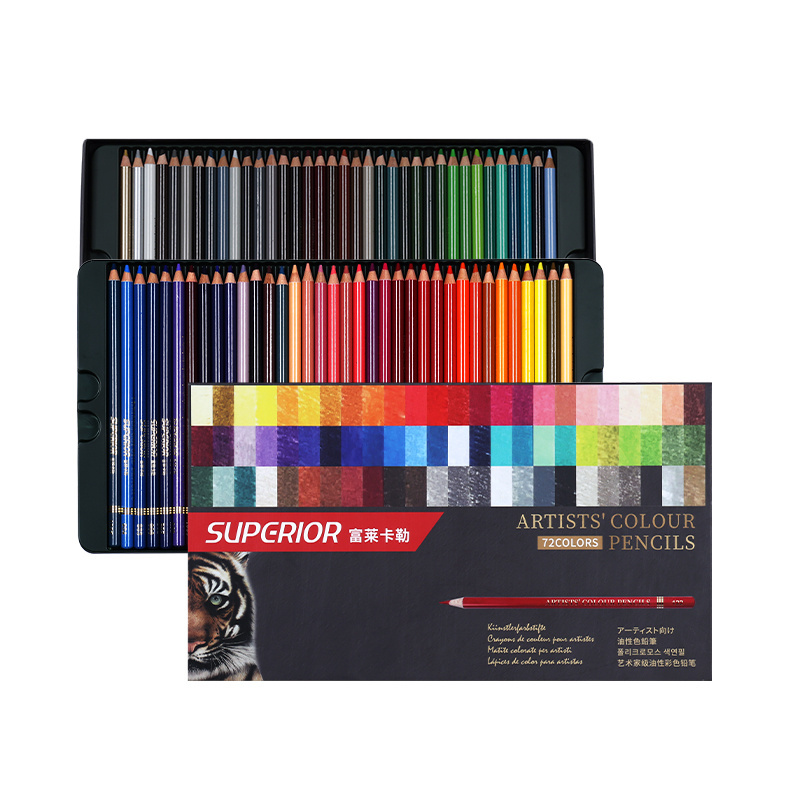 Factory direct professional oil colored pencils art set