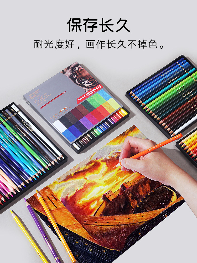 Factory direct professional oil colored pencils art set