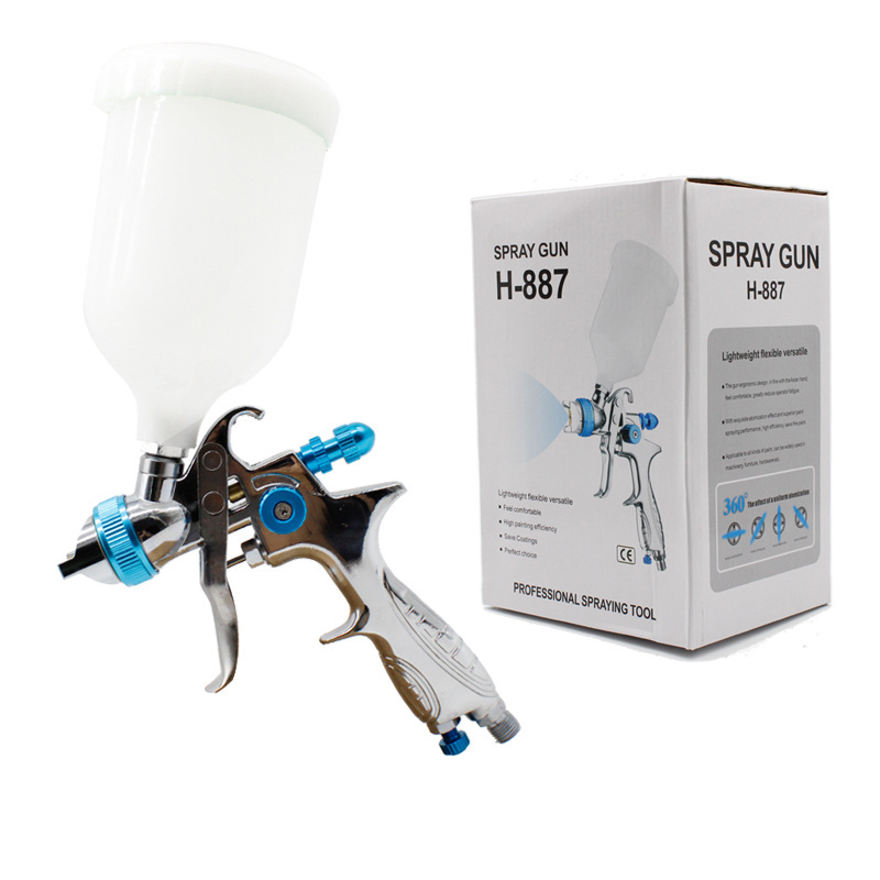 Sybon H-887 Air Spray Gun Hand Manual Spray Gun 1.4mm High Quality Paint Sprayer Plastic Tank Airbrush