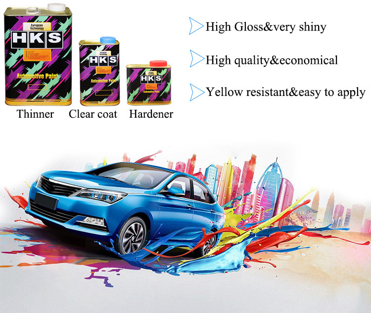 High Gloss Car Auto Automotive Varnish Clearcoat 2K Clear coat / mirror effect clear coat Exported to Suriname