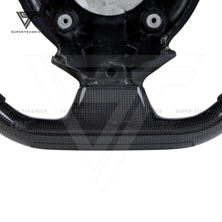 Supertechnics-1 Style Carbon Fiber Steering Wheel With Led For Ferrari 458 2011-2016