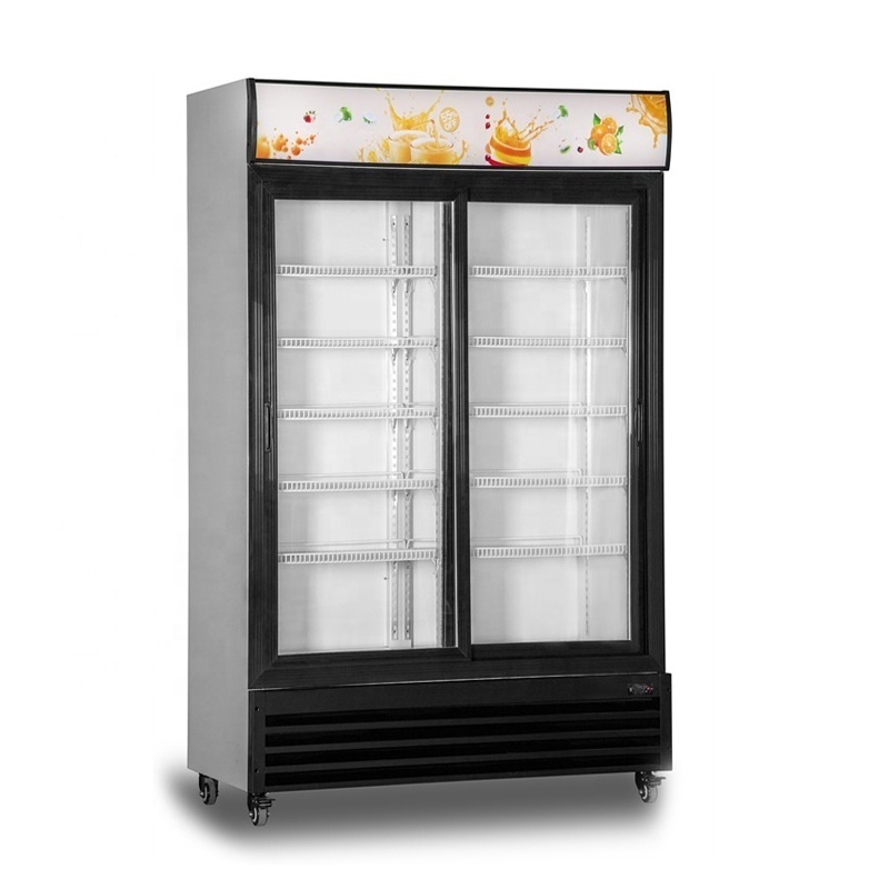 Supermarket Beer Display Freezer Vertical Beverage Cooler Pepsi Fridge Refrigerators Glass Door Chiller