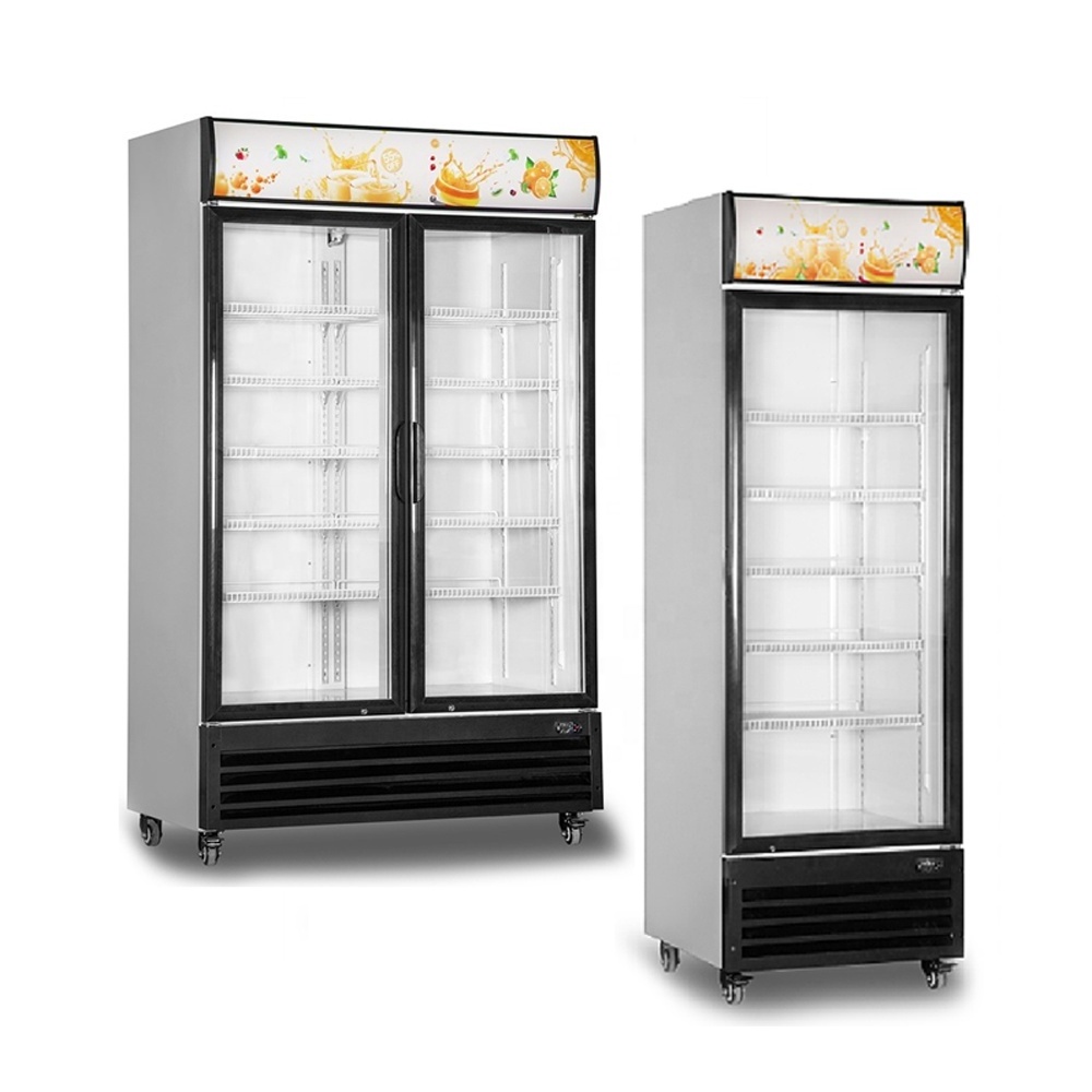 Supermarket Beer Display Freezer Vertical Beverage Cooler Pepsi Fridge Refrigerators Glass Door Chiller