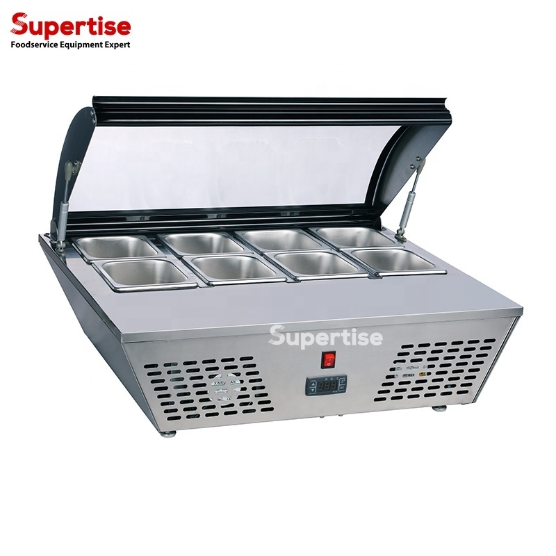 Display Cooler salad showcase batch Mini tabletop counter gelato display freezer popsicle gelato ice cream display case freezers