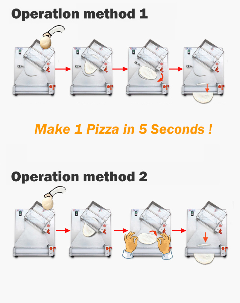 Supertise electric pizza dough roller machine,16 12 inch automatic pizza sheeter roller form base making press machine