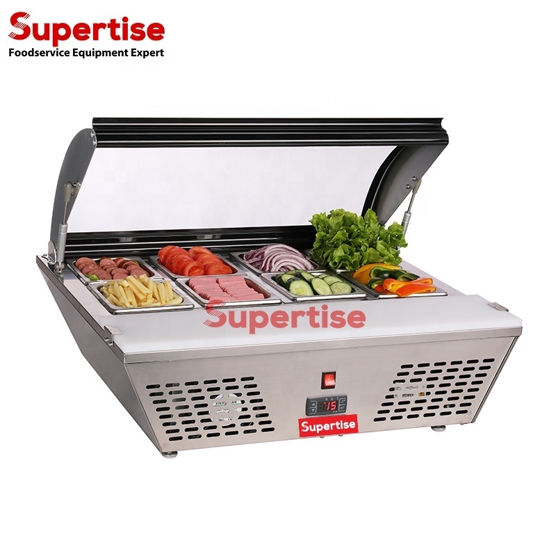 Display Cooler salad showcase batch Mini tabletop counter gelato display freezer popsicle gelato ice cream display case freezers