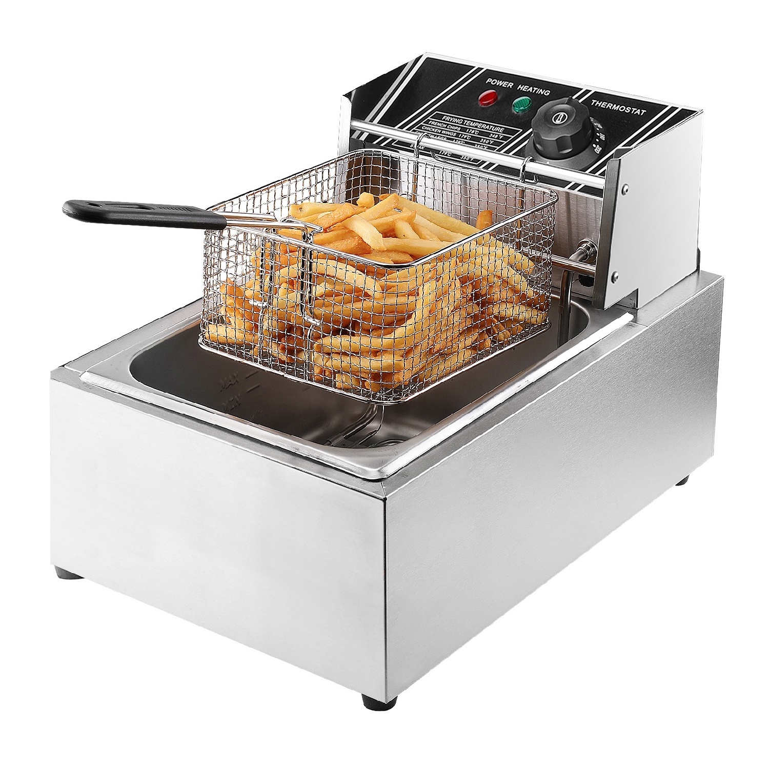 Industrial Detachable Electric Deep Fryers 2 Baskets Fryer Machines Commercial Single/Double Tank Available Chip Fried