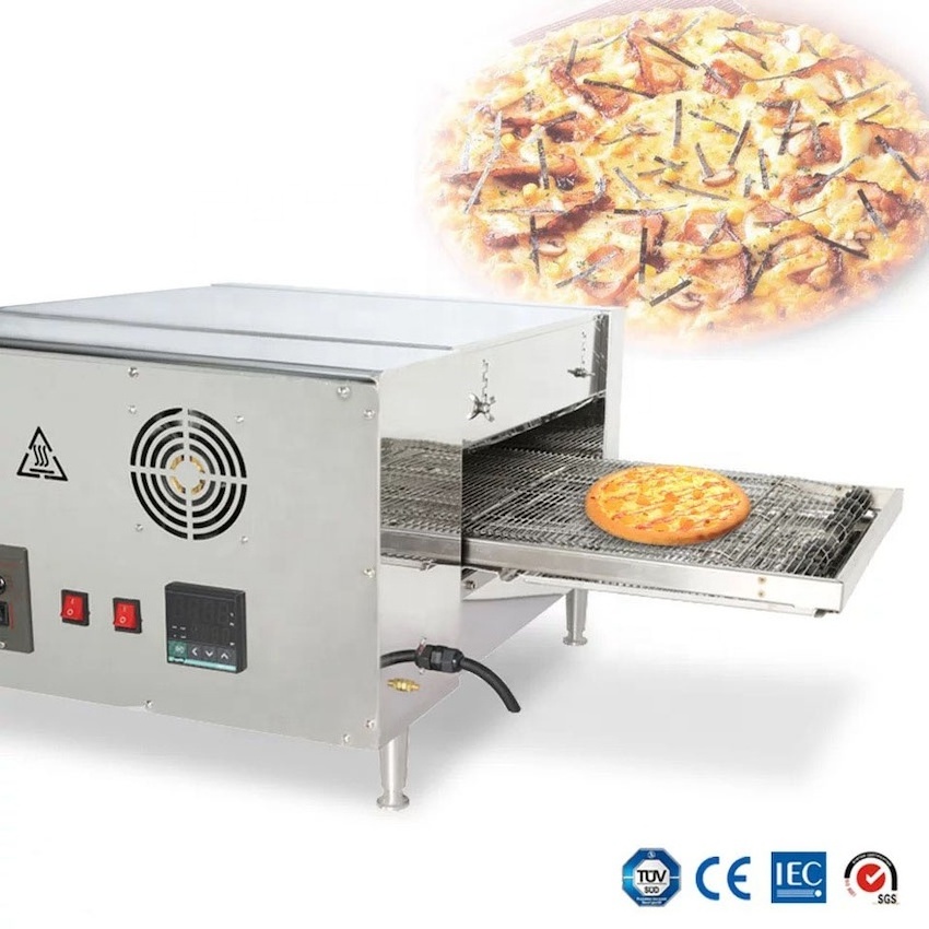 12 Inch Electric Rotary Belt Conveyor Pizza Oven,commercial electric conveyor pizza oven for restaurant kitchen machine