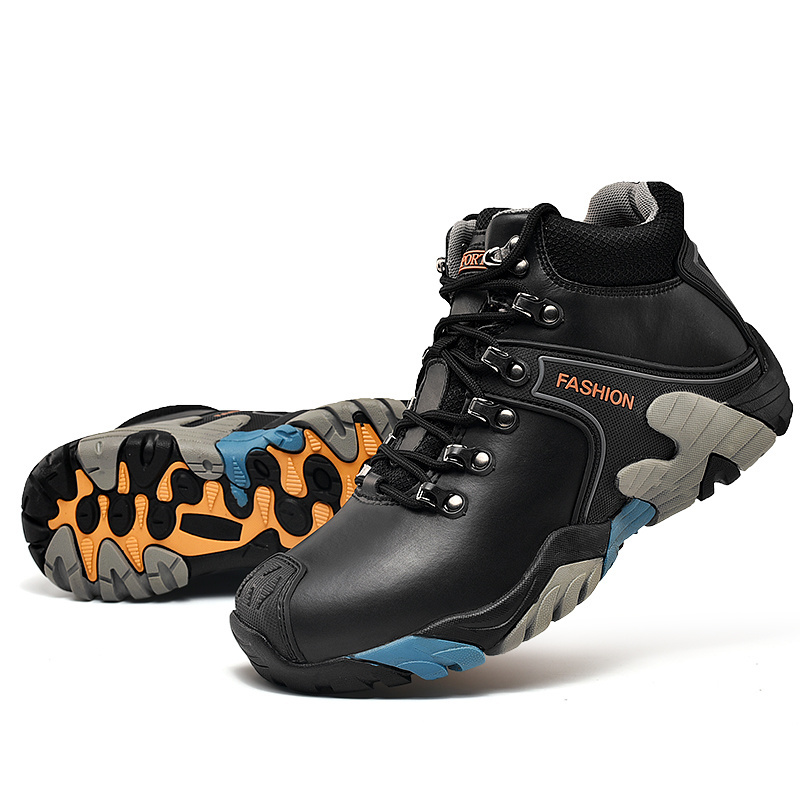 New trend fashion trekking winter high ankle cheap mountain waterproof sport work safety outdoor shoes men hiking shoes